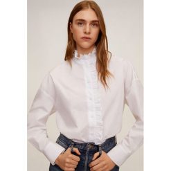 Mango - Koszula Bennet. Białe bluzki damskie Mango, na co dzień, s, bez wzorów, z bawełny, eleganckie, ze stójką, z długim rękawem. Za 139,90 zł.
