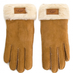 Rękawiczki Damskie UGG - W Turn Cuff Glove 17369 Chestnut. Brązowe rękawiczki damskie marki Ugg, z materiału. Za 639,00 zł.