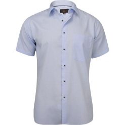 Koszula Męska z Krótkim Rękawem, Krój Prosty, Błękitna KSKWJRL0051. Niebieskie koszule męskie Jurel, m, bez wzorów, z bawełny, eleganckie, bez kołnierzyka, z krótkim rękawem. Za 99,00 zł.