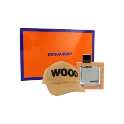 Dsquared Wood Zestaw dla mężczyzn EDT 50 ml + Czapka. Pomarańczowe czapki męskie Dsquared, bez wzorów. Za 128,81 zł.