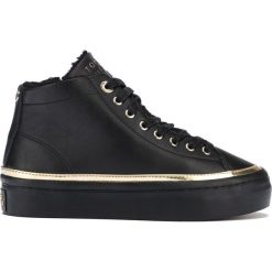 Tommy Hilfiger Tenisówki Czarny. Czarne trampki i tenisówki damskie TOMMY HILFIGER, bez wzorów, ze skóry, na sznurówki. Za 602,95 zł.