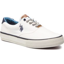 Tenisówki U.S. POLO ASSN. - Theodor GALAN4019S9/C1 Whi. Białe półbuty męskie U.S. Polo Assn., bez wzorów, z gumy, eleganckie, bez zapięcia. W wyprzedaży za 209,00 zł.