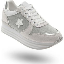 SNEAKERSY Trussardi Jeans. Szare sneakersy damskie z jeansu. Za 299,50 zł.
