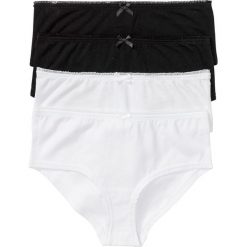 Figi "panty" (4 pary) bonprix czarny +biały. Czarne majtki damskie bonprix. Za 39,96 zł.
