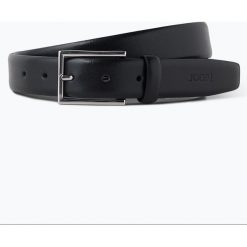 Joop - Męski pasek skórzany, czarny. Czarne paski męskie JOOP!, w paski, ze skóry, klasyczne. Za 249,95 zł.