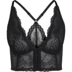 Biustonosze: Gossard SUPERBOOST LACE DEEP V BRALET Biustonosz z trójkątną miseczką black