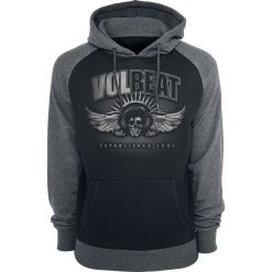 Volbeat Dark Skullwing Bluza z kapturem czarny/szary. Szare bluzy męskie marki Volbeat, l, z nadrukiem, z kapturem. Za 184,90 zł.