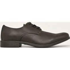 Jack & Jones - Półbuty. Pomarańczowe buty wizytowe męskie z gumy, wizytowe, na sznurówki. Za 219,90 zł.