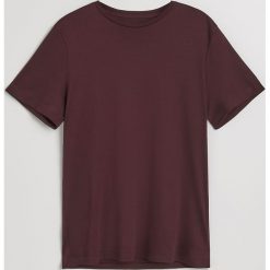 Gładki t-shirt - Bordowy. Czerwone t-shirty męskie marki Reserved, l. Za 49,99 zł.