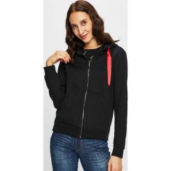 Armani Exchange - Bluza. Czarne bluzy damskie Armani Exchange, s, bez wzorów, z elastanu, bez rękawów, z kapturem. W wyprzedaży za 449,90 zł.