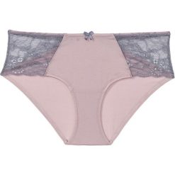 Figi "panty" bonprix matowy jasnoróżowy + szary. Fioletowe figi marki FOUGANZA, z bawełny. Za 16,99 zł.