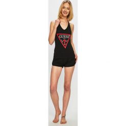 Guess Jeans - Piżama. Czarne piżamy damskie Guess Jeans, s, z nadrukiem, z elastanu, bez rękawów. W wyprzedaży za 159,90 zł.