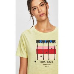 Scotch & Soda - Top. Białe bluzki damskie Scotch & Soda, s, z nadrukiem, z bawełny, z okrągłym kołnierzem. W wyprzedaży za 99,90 zł.
