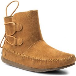 Botki EMU AUSTRALIA - Burnie W11514 Mustard. Brązowe botki damskie na zamek EMU Australia, z materiału. W wyprzedaży za 269,00 zł.