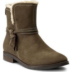 Botki LASOCKI - WI23-DALIA-04 Khaki. Zielone botki damskie na obcasie marki Lasocki, ze skóry. Za 179,99 zł.