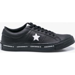 Converse - Tenisówki. Czarne trampki męskie marki Converse, ze skóry, na sznurówki. W wyprzedaży za 299,90 zł.