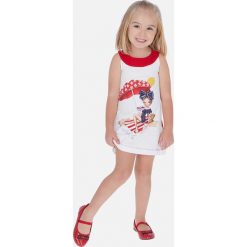 Mayoral - Sukienka dziecięca 92-134 cm. Żółte sukienki dziewczęce Mayoral, z nadrukiem, z elastanu, bez rękawów, mini, proste. Za 106,90 zł.
