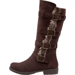 Anna Field Kowbojki i Buty motocyklowe dark brown. Brązowe buty zimowe damskie Anna Field, z materiału. W wyprzedaży za 135,20 zł.