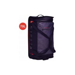 Torba do sportów zespołowych na kółkach CLASSIC 70 L. Czarne torby męskie sportowe marki KIPSTA, z poliesteru, sportowe, małe. Za 169,99 zł.