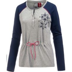 Koszulka w kolorze jasnoszaro-granatowym. Niebieskie t-shirty damskie OCK, z okrągłym kołnierzem. W wyprzedaży za 78,95 zł.