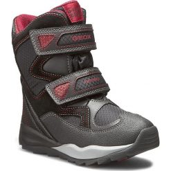 Buty zimowe chłopięce: Śniegowce GEOX – J Orizoni B Abx C J640BC 0FU22 C0048 Czarny/Czerwony