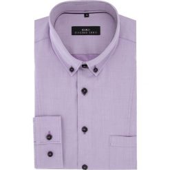 Koszula MICHELE 2 16-04-18-K. Fioletowe koszule męskie Giacomo Conti, m, bez wzorów, z bawełny, eleganckie, button down, z długim rękawem. Za 169,00 zł.