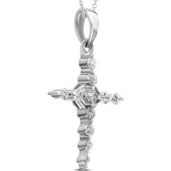 Srebrny naszyjnik z zawieszką z syntetycznego diamentu - dł. 40 cm. Szare naszyjniki damskie Just Diamonds, z diamentem, srebrne. W wyprzedaży za 1741,95 zł.