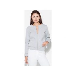Kurtka K244 Szary. Szare kurtki damskie KATRUS, xl, bez wzorów, z dzianiny, bez kaptura. Za 139,00 zł.