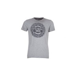 T-shirty z krótkim rękawem Petrol Industries OUAKOUAK. Szare t-shirty męskie marki Petrol Industries, s, bez wzorów, bez kołnierzyka, krótkie. Za 87,20 zł.