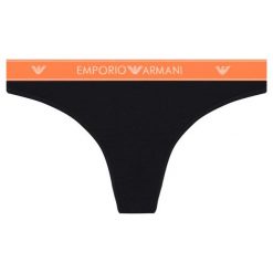Figi brazylijskie Emporio Armani Underwear 162948 9P317 00135. Czarne figi damskie Emporio Armani Underwear, l, bez wzorów, z elastanu. W wyprzedaży za 79,00 zł.
