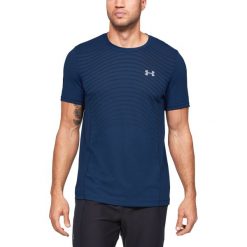 Under Armour Seamless Koszulka Niebieski. Niebieskie podkoszulki męskie Under Armour, xl, bez wzorów, z poliesteru, bez kołnierzyka, krótkie. Za 206,95 zł.