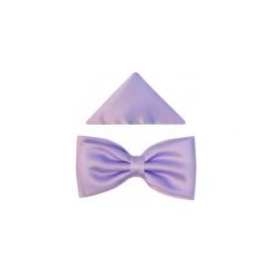 Wrzosowa mucha męska szeroka z poszetką - jasny fiolet B33. Fioletowe muszki męskie Modini Moda Męska, na co dzień, bez wzorów, z tkaniny, eleganckie. Za 45,00 zł.