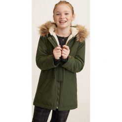 Mango Kids - Kurtka dziecięca Flap 110-164 cm. Żółte kurtki dziewczęce Mango Kids, z bawełny. Za 199,90 zł.