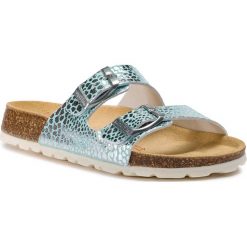 Klapki SUPERFIT - 4-00119-75 S Hellgrün. Szare sandały dziewczęce Superfit, ze skóry ekologicznej, bez zapięcia. Za 139,00 zł.