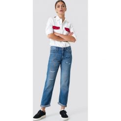Boyfriendy damskie: Calvin Klein Jeansy Mid Rise Boy West - Blue
