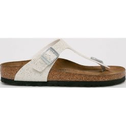 Birkenstock - Japonki. Szare klapki damskie Birkenstock, bez wzorów, ze skóry, bez obcasa. W wyprzedaży za 239,90 zł.