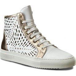 Sneakersy LORIBLU - 7E OVT268 OV Vit. Galaxy Bianco/Nappa L. Białe półbuty damskie marki Loriblu, z aplikacjami, ze skóry, bez obcasa, na płaskiej podeszwie, na sznurówki. W wyprzedaży za 1219,00 zł.