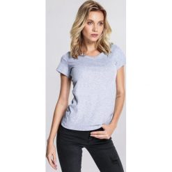 Szary T-shirt Glaringly. Szare bluzki damskie marki other, s, bez wzorów, z dzianiny, z okrągłym kołnierzem, bez rękawów. Za 39,99 zł.