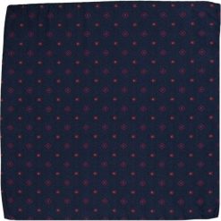 Elegancka, Męska Poszetka - ALTIES - Granat, Wzór POSZALTTANIA0158. Niebieskie poszetki męskie Alties, bez wzorów, z materiału, eleganckie. Za 16,90 zł.