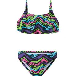 Stroje dwuczęściowe dziewczęce: Bikini dziewczęce (2 części) bonprix czarny z nadrukiem