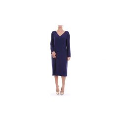 Sukienki długie Moschino A04156124. Niebieskie sukienki damskie MOSCHINO, bez wzorów, bez kołnierzyka, bez rękawów, długie. Za 1338,55 zł.