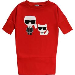 Karl Lagerfeld - Sukienka dziecięca 126-150 cm. Czarne sukienki dziewczęce KARL LAGERFELD, z nadrukiem, z elastanu, z krótkim rękawem, krótkie, mini, proste. Za 329,90 zł.