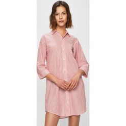 Lauren Ralph Lauren - Koszula piżamowa. Czerwone piżamy damskie Lauren Ralph Lauren, s, bez wzorów, z bawełny, bez kołnierzyka, bez rękawów. W wyprzedaży za 199,90 zł.