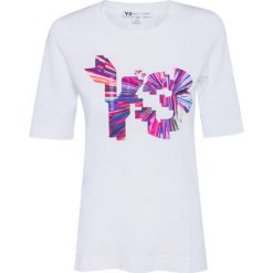 T-shirt Y-3 COLOR LOGO. Białe topy damskie Y-3, bez wzorów, z elastanu, bez rękawów. W wyprzedaży za 179,00 zł.