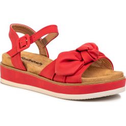 Sandały REFRESH - 69507 Red. Czerwone klapki damskie Refresh, bez wzorów, ze skóry ekologicznej, bez obcasa. Za 169,00 zł.