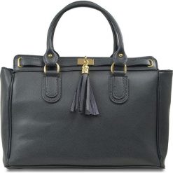 Torebki klasyczne damskie: Skórzana torebka w kolorze antracytowym – 36 x 17 x 27 cm