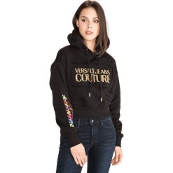 Versace Jeans Couture Bluza Czarny. Czarne bluzy damskie xs, z nadrukiem, z bawełny. Za 945,95 zł.