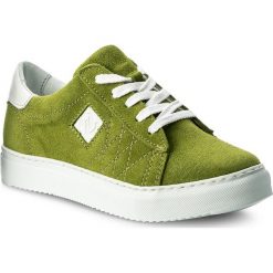 Sneakersy NAGABA - Welur 010 Zielony. Zielone półbuty damskie marki Nagaba, bez wzorów, ze skóry, bez obcasa, na płaskiej podeszwie, bez zapięcia. W wyprzedaży za 199,00 zł.