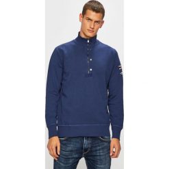 Pepe Jeans - Bluza Stewart. Niebieskie bluzy męskie Pepe Jeans, s, bez wzorów, z bawełny, z kapturem, z krótkim rękawem, krótkie, bez kaptura. Za 319,90 zł.