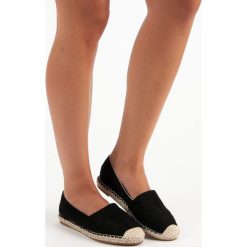 Tomsy damskie: Czarne zamszowe espadryle BEST SHOES